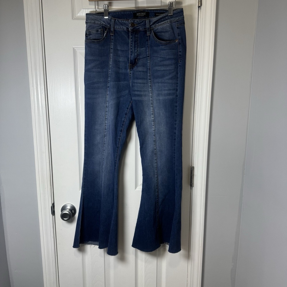 Judy Blue Jeans Size 9 29 Super Flare Stretch High Rise Medium Wash Blue
